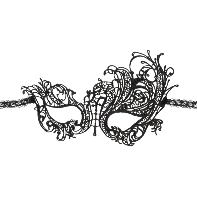 Elegancka maska z haftem