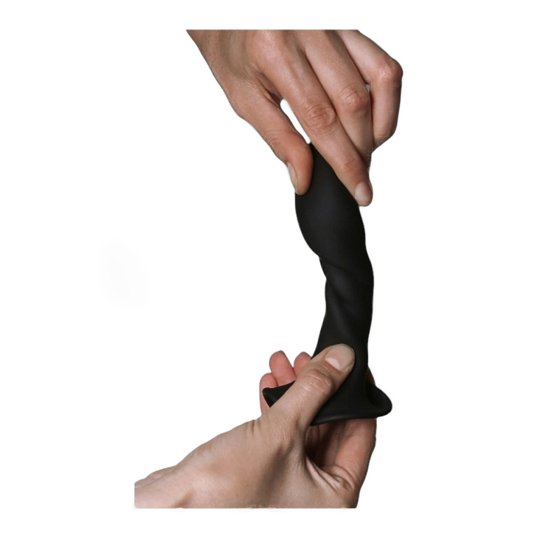 Elastyczne czarne dildo 5"