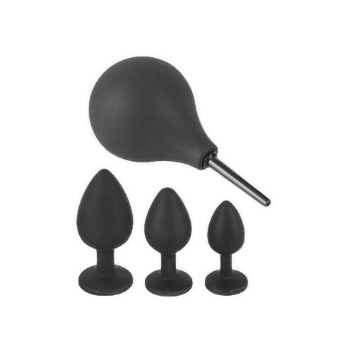 Zestaw korków analnych z gruszką do lewatywy