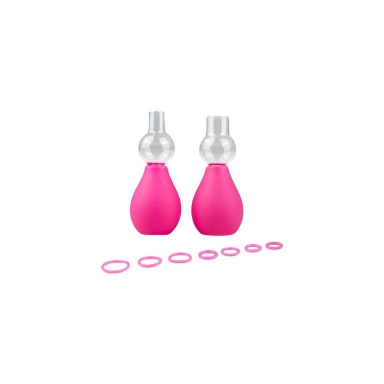 Komplet pompek do sutków i lechtaczki rożowy