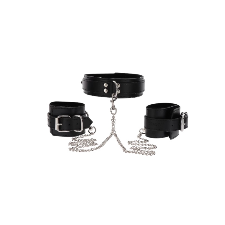 Obroża z kajdankami na ręce