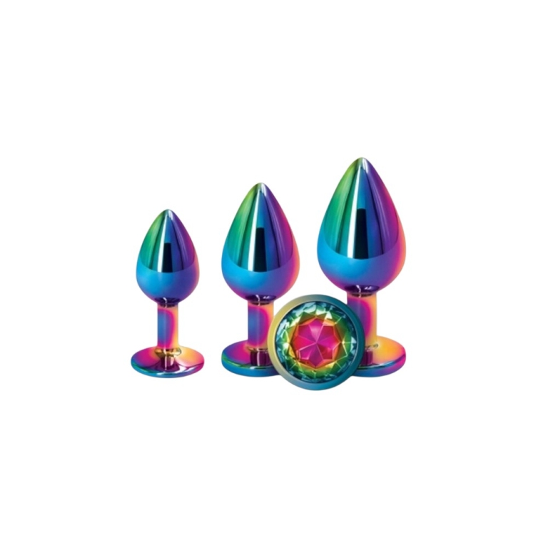 Zestaw tęczowych korków analnych