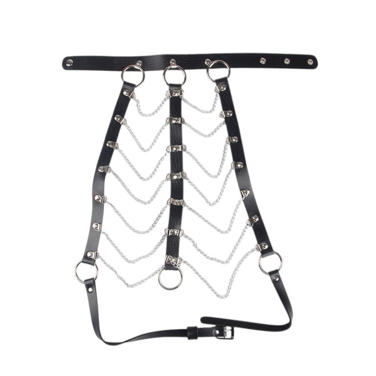 Harness z łańcuszkami na ciało