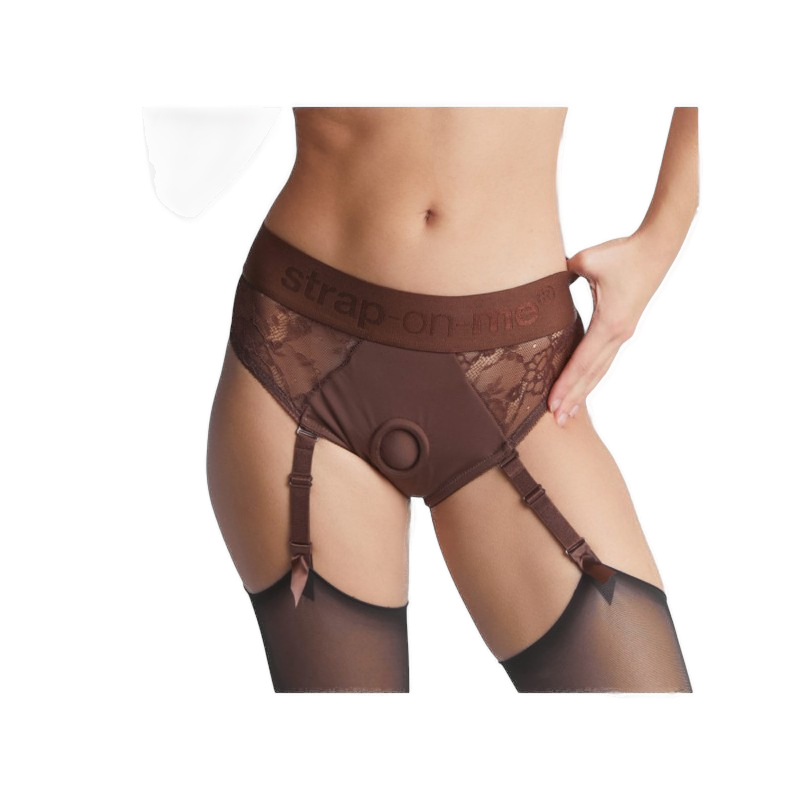 Koronkowa bielizna uprząż z regulacją i silikonowym pierścieniem