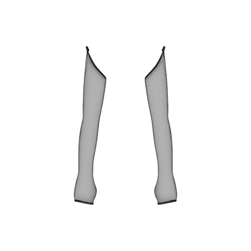 Czarne Siateczkowe Rękawiczki