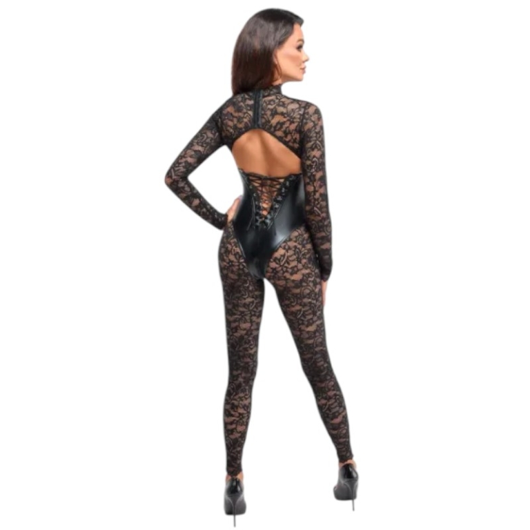 Seksowny catsuit z gorsetem