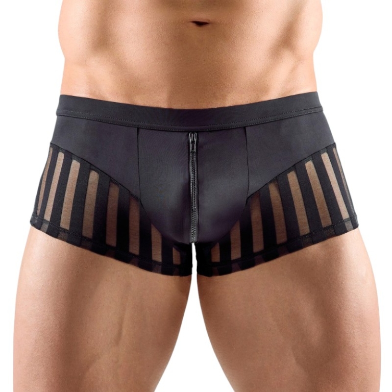 Bokserki z Przeźroczystymi Wstawkami i Zamekiem