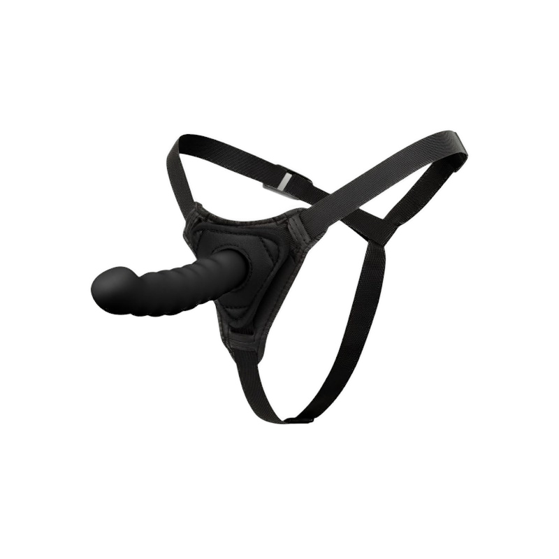 Strap-on z silikonowym dildo – Czarny