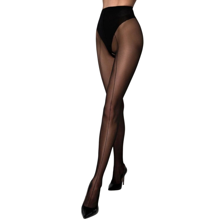 Ekskluzywne rajstopy z otwartym krokiem BS153