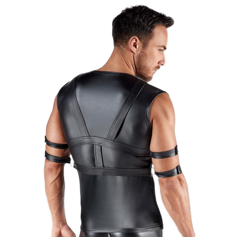 Siateczkowa koszulka z pasami