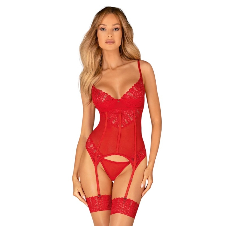 Ponętny czerwony gorset