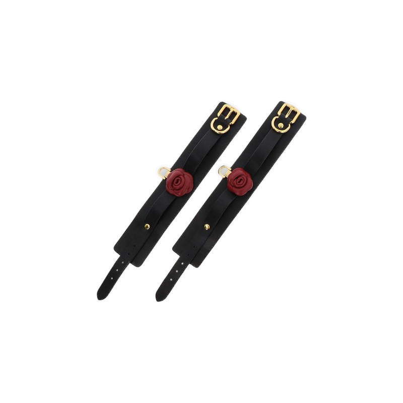 Kajdanki na kostki z ozdobną różą