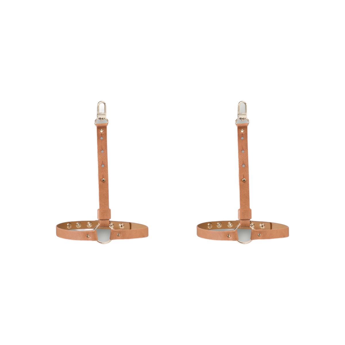 Brązowe podwiązki z regulacją